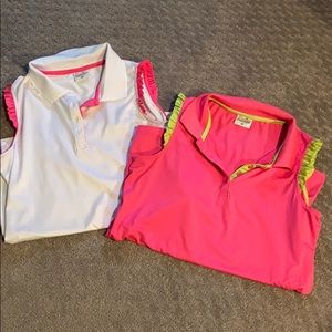 Set of two, Birdies and Bows, sleeveless golf tops